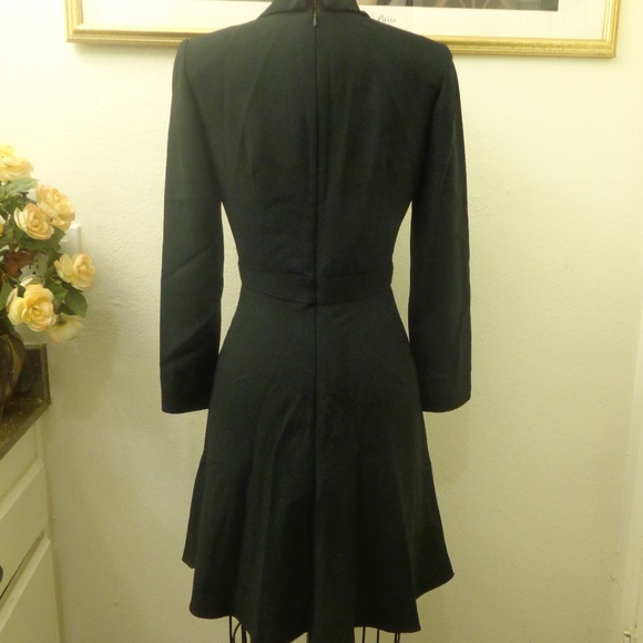 Kenar Petite Long Sleeve Black Dress - Picture 5 of 8